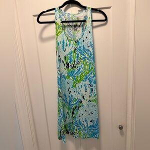 Lilly Pulitzer Blue and Green Sleeveless Dress